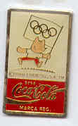 Barcelona Coca Cola mascot olympic flag